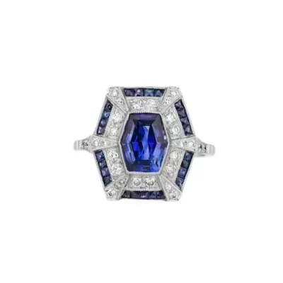 Sapphire diamond ring